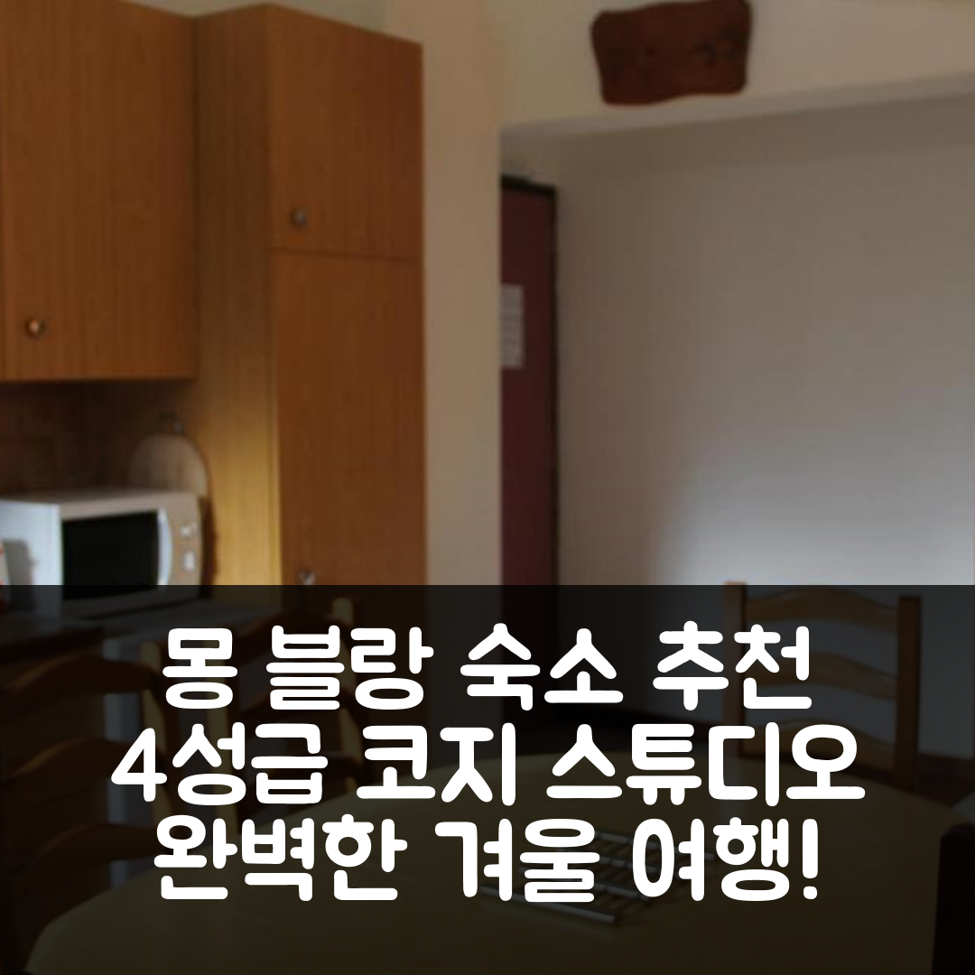 샤모니 몽 블랑 숙소 여행 호텔 추천 코지 스튜디오 | 4성급 위치와 조식으로 완벽한 겨울 여행 7가지 팁