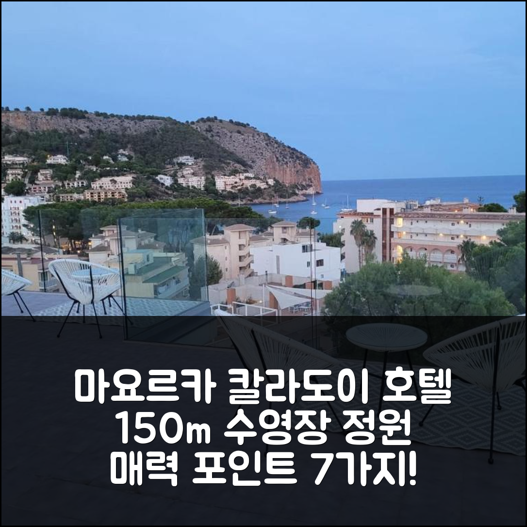 마요르카 숙소 여행 호텔 추천 칼라도이 호텔 | 150m 거리의 수영장과 아름다운 정원 7가지 매력포인트