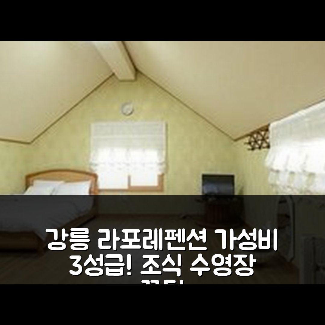 강릉 숙소 여행 호텔 추천 강릉 라포레펜션 | 가성비 좋은 3성급 조식과 수영장 정보 5가지