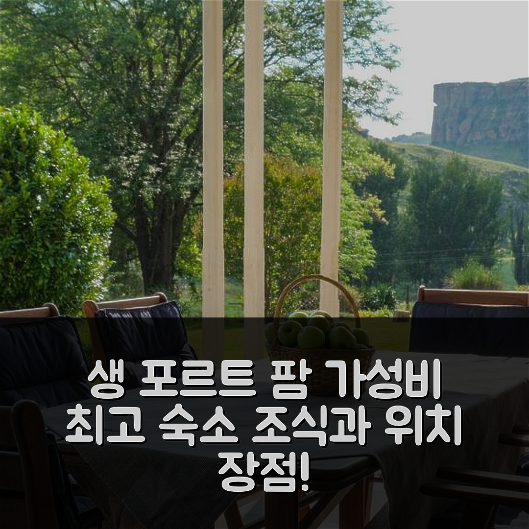 클라린스 숙소 여행 호텔 추천 생 포르트 팜 게스트하우스 | 가성비 뛰어난 조식과 위치 정보 5가지