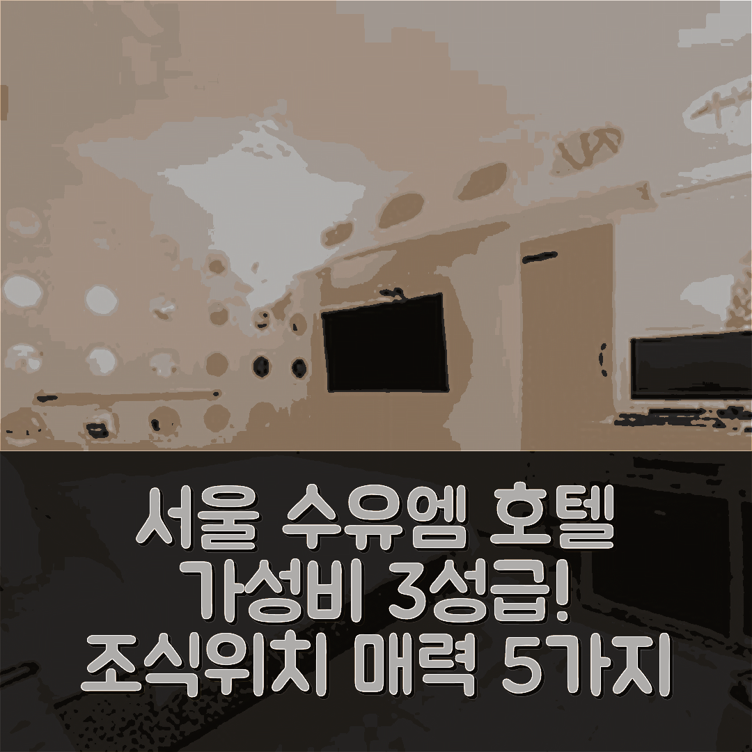 서울 숙소 여행 호텔 추천 수유 엠 호텔 | 가성비 좋은 3성급 조식과 위치의 매력 5가지