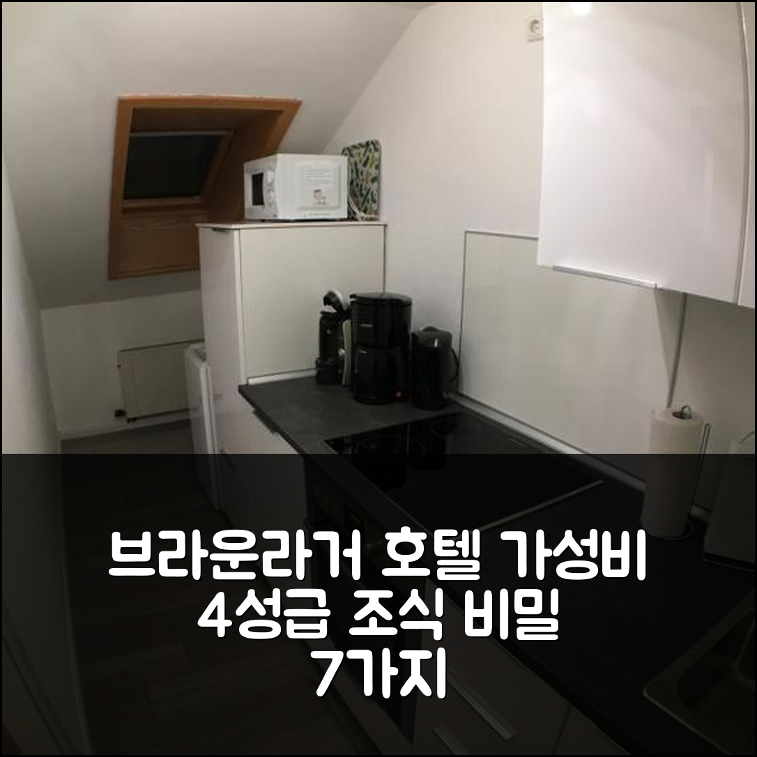 브라운라거 숙소 여행 호텔 추천 페어엔바웅 밀라 브라운라게 | 가성비 4성급 조식과 위치 정보 7가지 비밀