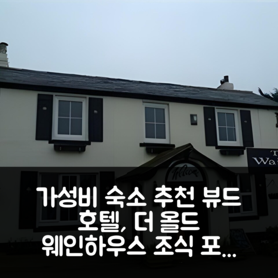 뷰드 숙소 여행 호텔 추천 더 올드 웨인하우스 | 조식과 가성비 뛰어난 5가지 이유와 예약 팁