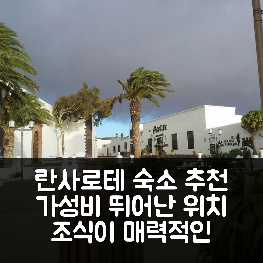 란사로테 숙소 여행 호텔 추천 홈 프롬 홈 | 가성비 뛰어난 위치와 조식이 매력적인 7가지 이유