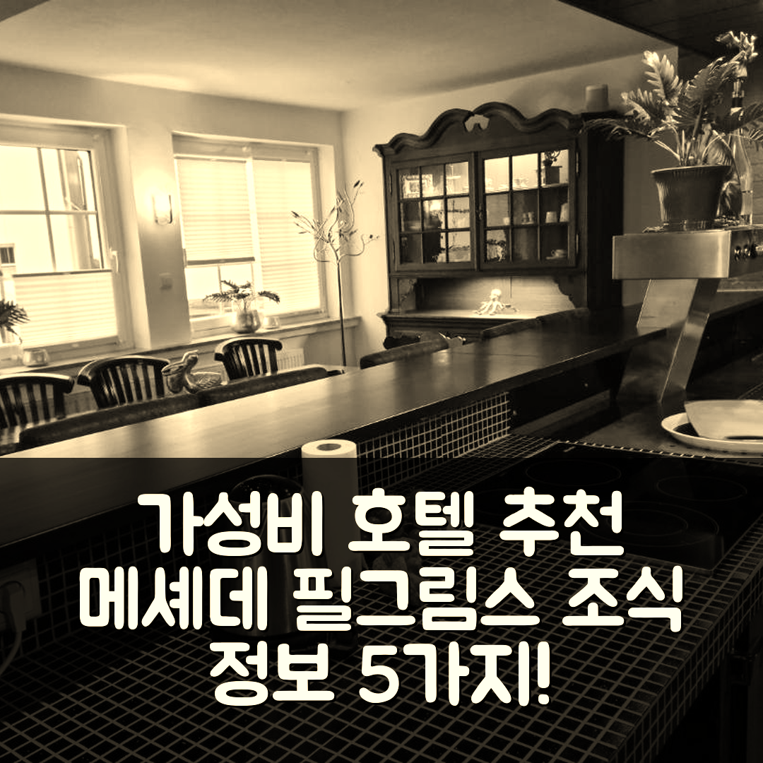 메셰데 숙소 여행 호텔 추천 필그림스 가스테아파트멘츠 | 가성비 좋은 위치와 조식 정보 5가지 팁