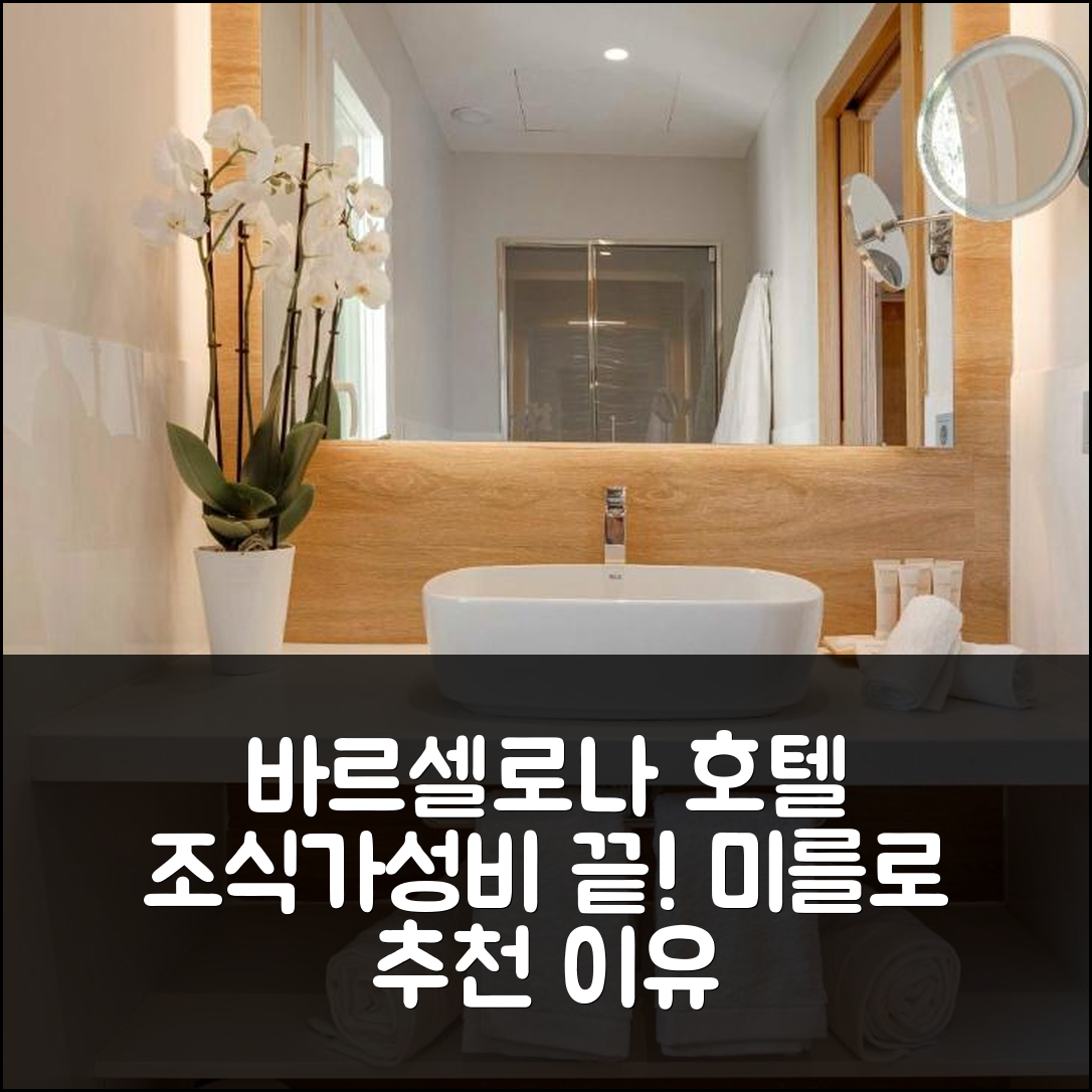 바르셀로나 숙소 여행 호텔 추천 미를로 호텔 | 조식과 가성비 뛰어난 5가지 이유