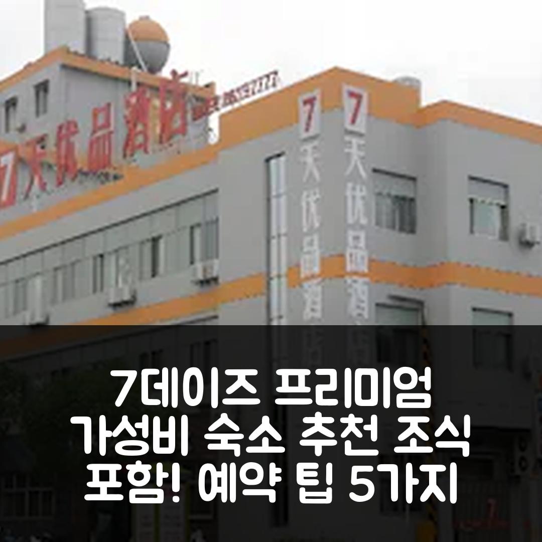 자싱 숙소 여행 호텔 추천 7 데이즈 프리미엄 하이옌 뉴 브릿지 사우스 로드 | 조식과 가성비 좋은 예약 팁 5가지